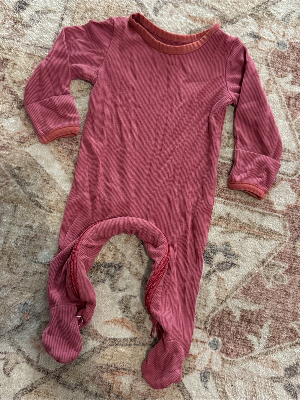Lemon & Loom Ribbed Footed One-Piece